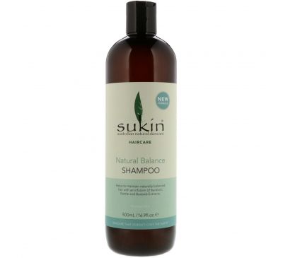 Sukin, Natural Balance Shampoo, Normal Hair, 16.9 fl oz (500 ml)