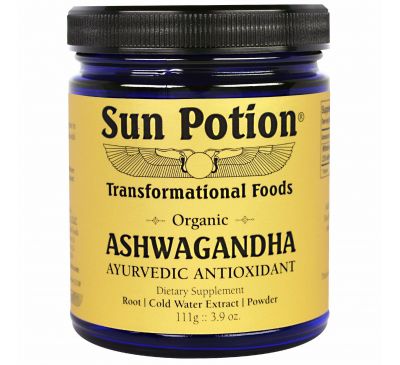 Sun Potion, Ashwagandha Powder, Organic, 3.9 oz (111 g)