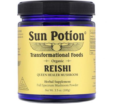 Sun Potion, Organic Reishi Powder, 3.5 oz (100 g)