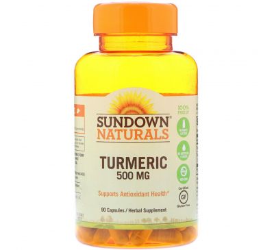 Sundown Naturals, Куркума, 500 мг, 90 капсул