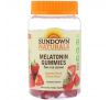 Sundown Naturals, Жевательные таблетки с мелатонином, со вкусом клубники, 5 мг, 60 жевательных таблеток