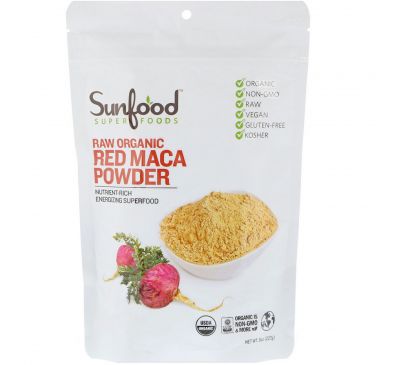 Sunfood, Raw Organic Red Maca Powder, 8 oz (227 g)