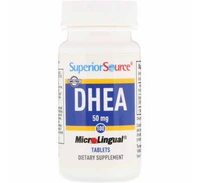 Superior Source, ДГЭА, 50 мг, 100 микролингвальных таблеток