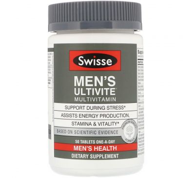 Swisse, Мужской мультивитамин Ultivite, 50 таблеток
