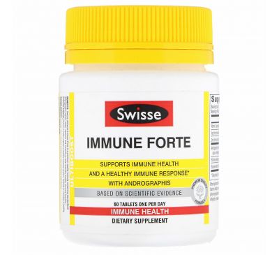 Swisse, Ultiboost, Immune Forte 60 Tablets