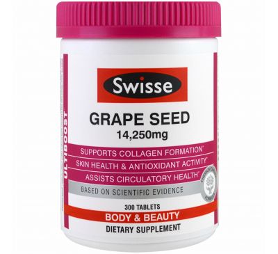 Swisse, Ultiboost, виноградные косточки, 14, 250 мг, 300 таблеток