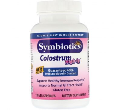 Symbiotics, Colostrum High-IG, 120 вегетарианских капсул