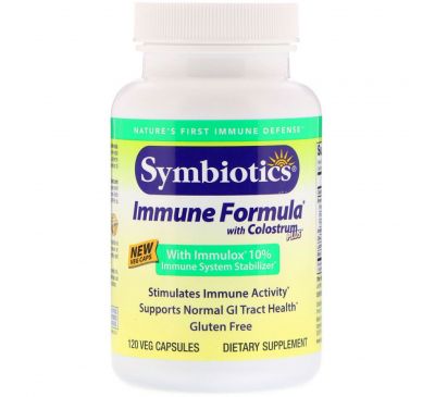 Symbiotics, Защита иммунитета с Colostrum Plus, 120 капсул