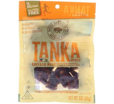 Tanka, Bites, Buffalo Meat with Cranberries, Apple Orange Peel, 30 oz (85 g)