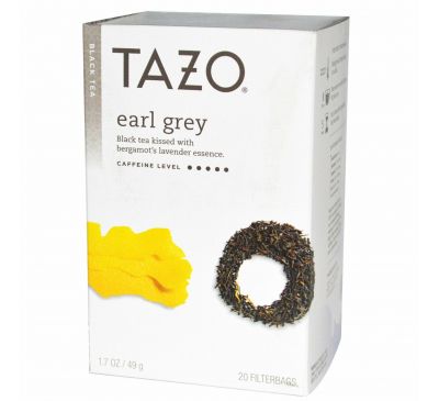 Tazo Teas, Черный чай с бергамотом, 20 пакетиков, 1,7 унции (49 г)