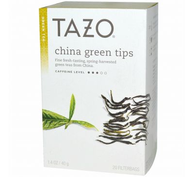 Tazo Teas, Китайский зеленый чай из верхних листьев, 20 фильтрующих пакетиков, 1.4 унций (40 г)