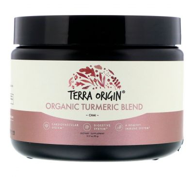 Terra Origin, Organic Turmeric Blend, Chai, 3.17 oz (90 g)