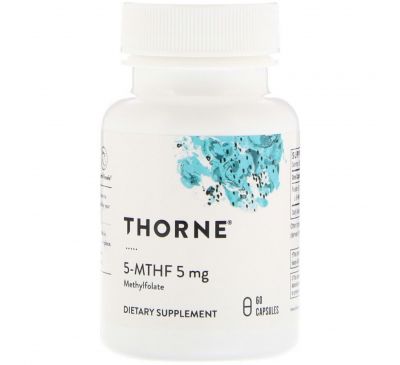 Thorne Research, 5-МТГФ, 5 мг, 60 капсул