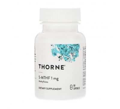 Thorne Research, 5-метилтетрагидрофолат, 1 мг, 60 капсул