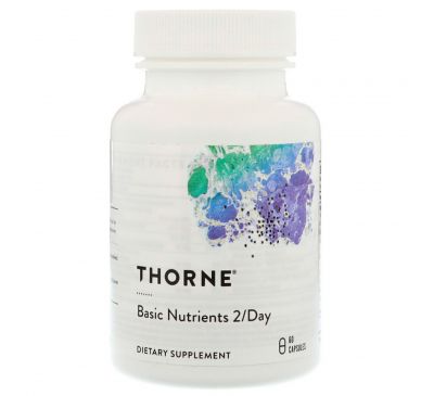 Thorne Research, Базовые питательные вещества 2/день, 60 капсул