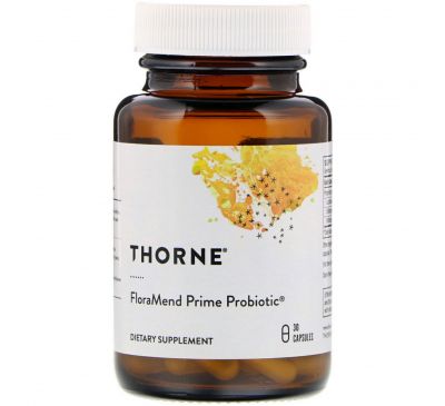 Thorne Research, FloraMend Prime Probiotic, пробиотик 30 овощных капсул
