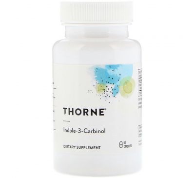 Thorne Research, Индол-3-карбинол, 60 овощных капсул