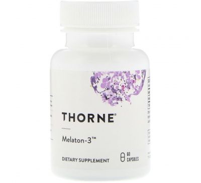 Thorne Research, Melaton-3, 60 капсул