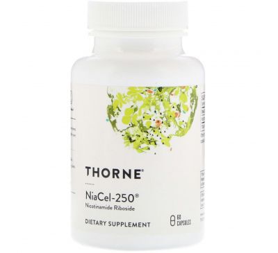 Thorne Research, Niacel-250, никотинамидрибозид, 60 капсул