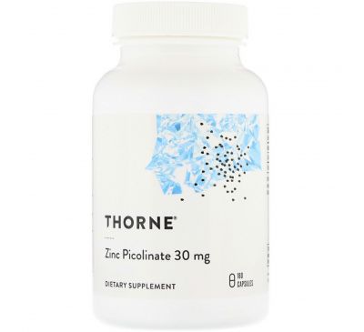 Thorne Research, Пиколинат цинка, 30 мг, 180 капсул