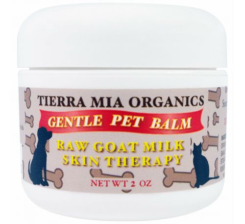 Tierra Mia Organics, Лечебное средство для кожи на сыром молоке, нежный бальзам для домашних животных, 2 унции