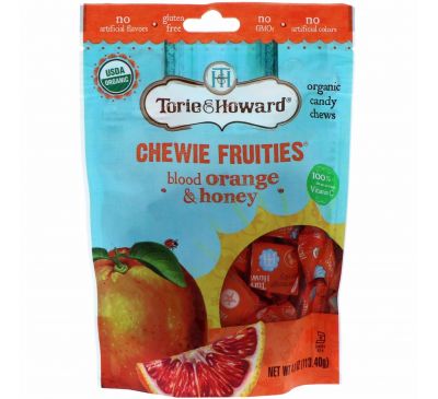 Torie & Howard, Органический продукт, Chewie Fruities, Апельсин-королек и мед, 4 унции (113,40 г)