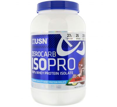 USN, Zero Carb ISOPRO, 100% Whey Protein Isolate, Whey Tella, 1.65 lb (750 g)