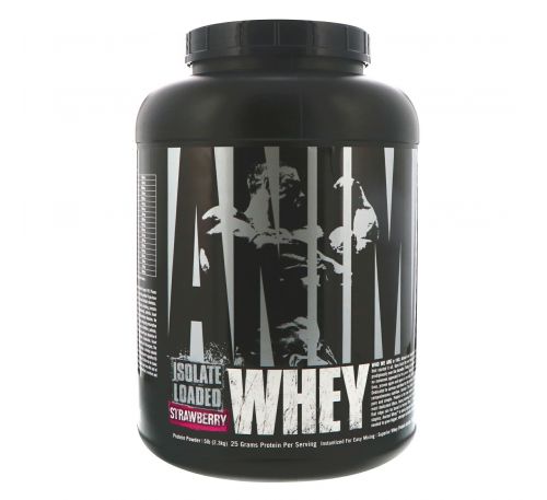 Universal Nutrition, Animal Whey  Isolate Loaded, Strawberry, 5 lbs (2.3 kg)