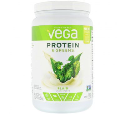 Vega, Белки и зелень, без сахара и ароматизаторов, 20,7 унц. (586 г)
