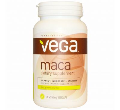 Vega, Мака, 750 мг, 120 растительных капсул