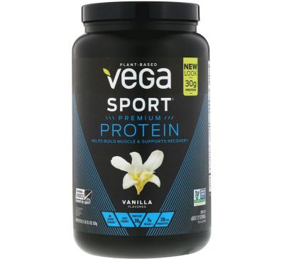 Vega, Sport, протеин высшего сорта, ваниль, 29,2 унции (828 г)