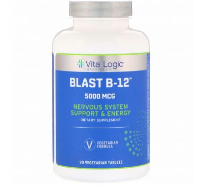Vita Logic, Blast B-12, 5000 мкг, 90 вегетарианских таблеток