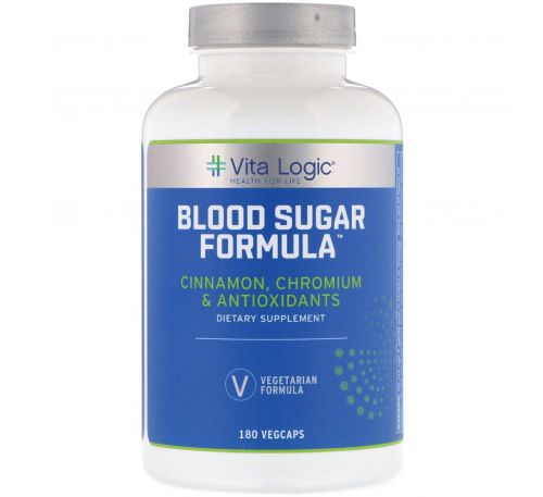 Vita Logic, Формула для сахара в крови, 180 капсул с оболочкой из ингредиентов растительного происхождения