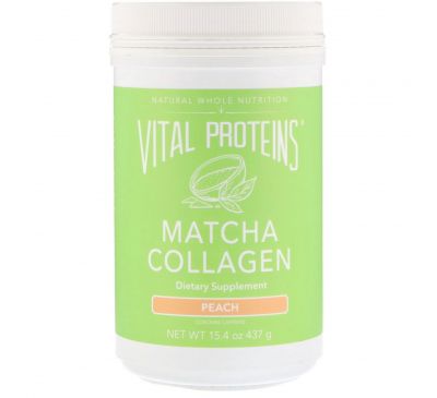 Vital Proteins, Matcha Collagen, Peach, 15.4 oz (437 g)