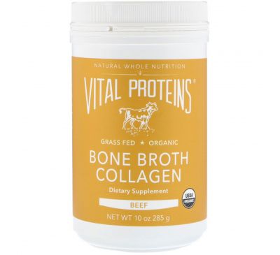 Vital Proteins, Органический коллаген из костного бульона, говядина, 10 унц. (285 г)