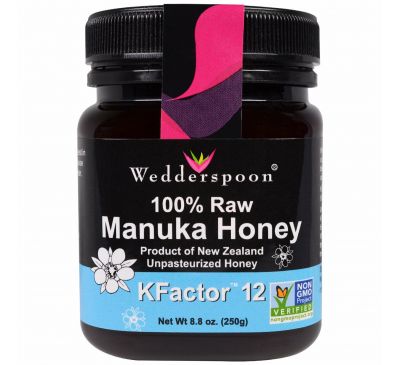 Wedderspoon, 100%-ный сырой мед мануки, КФактор 12, 8,8 унции (250 г)