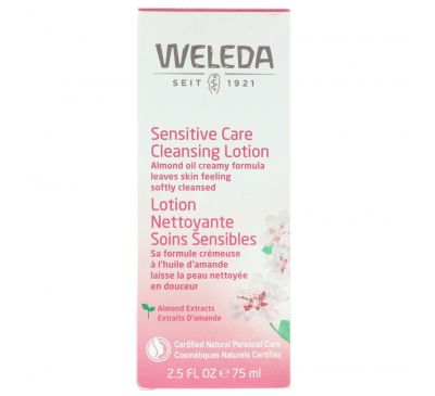 Weleda, Очищающий лосьон для чувствительной кожи с экстрактом миндалем, 2,5 ж. унц. (75 мл)