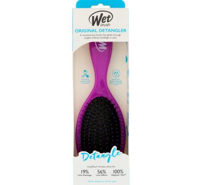 Wet Brush, Оригинальная щетка для распутывания узлов, фиолетовая, 1 щетка