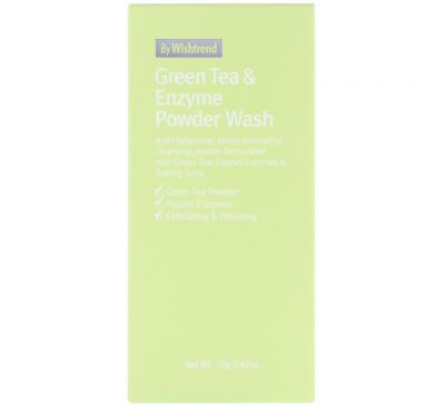 Wishtrend, Порошок с зеленым чаем и энзимами, 2,47 унц. (70 г)