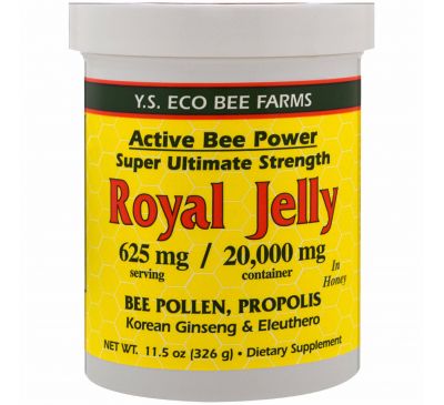 Y.S. Eco Bee Farms, Королевское желе в меду, 625 мг, 11,5 унций (326 г)