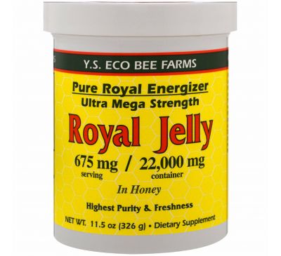 Y.S. Eco Bee Farms, Маточное желе в меду, 675 мг, 11,5 унций (326 г)