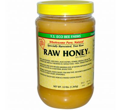 Y.S. Eco Bee Farms, Свежий мед, 3.0 фунта (1360 г)