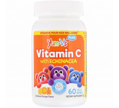 Yum-V's, Vitamin C with Echinacea, Orange Flavor, 60 Jelly Bears