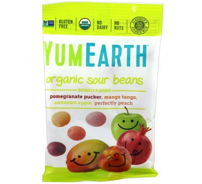 YumEarth, Органические квашеные бобовые, 12 пакетов 2,5 унц. (71 г) каждый