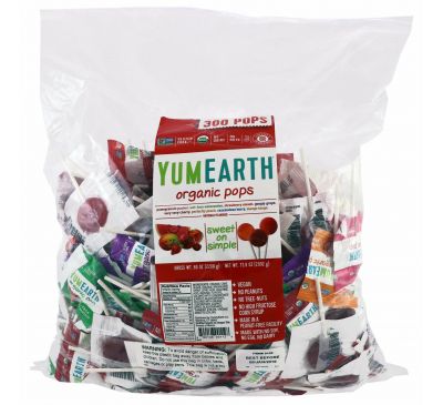 YumEarth, Органические леденцы, с разными фруктовыми вкусами, 80 унций (2268 г)