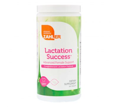 Zahler, Lactation Success, усовершенствованная поддержка женского здоровья, 300 таблеток