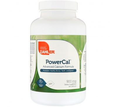 Zahler, PowerCal, передовая формула кальция, 900 мг, 180 капсул
