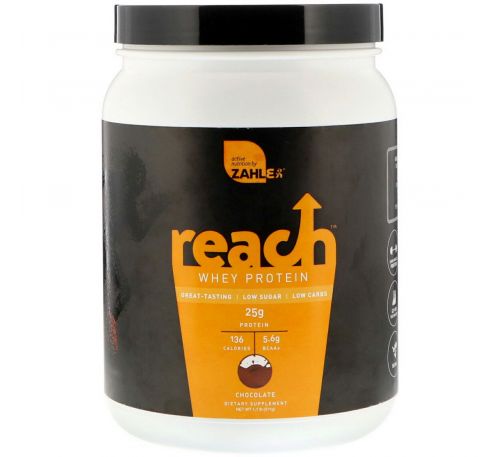 Zahler, Reach, Whey Protein, Chocolate, 1.1 lb (511 g)