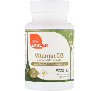 Zahler, Vitamin D3, Advanced D3 Formula, 5,000 IU, 250 Softgels