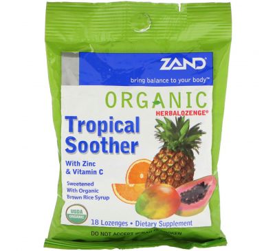 Zand, Органические таблетки на основе трав, тропические фрукты со смягчающим действием, 18 таблеток